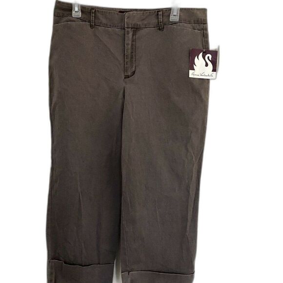 Gloria Vanderbilt Sammy Cropped Pants – Brown Stretch, Size 12, NWT - Picture 1 of 8